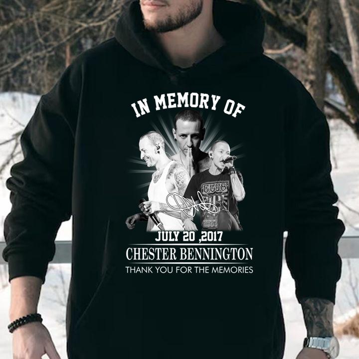 Chester Bennington In memory of july 20 2017 Signature Thank You For The Memories t-shirt hoodie
