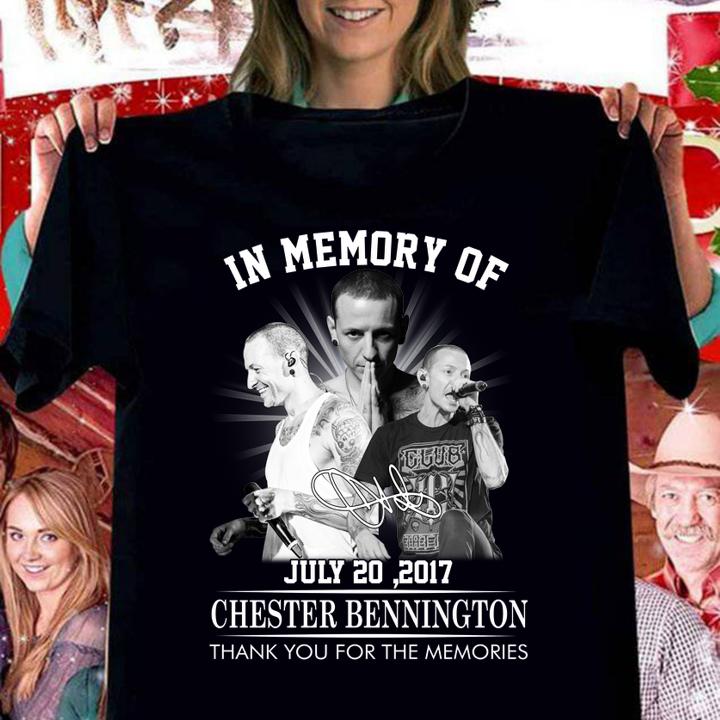 Chester Bennington In memory of july 20 2017 Signature Thank You For The Memories t-shirt woman shirt