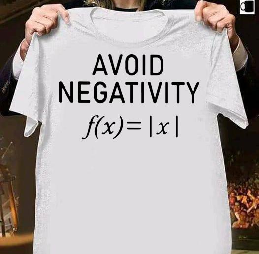Pretty Math Equation Avoid Negativity t-shirt shirt