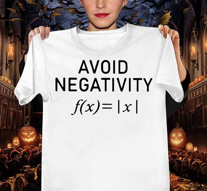 Pretty Math Equation Avoid Negativity t-shirt woman shirt