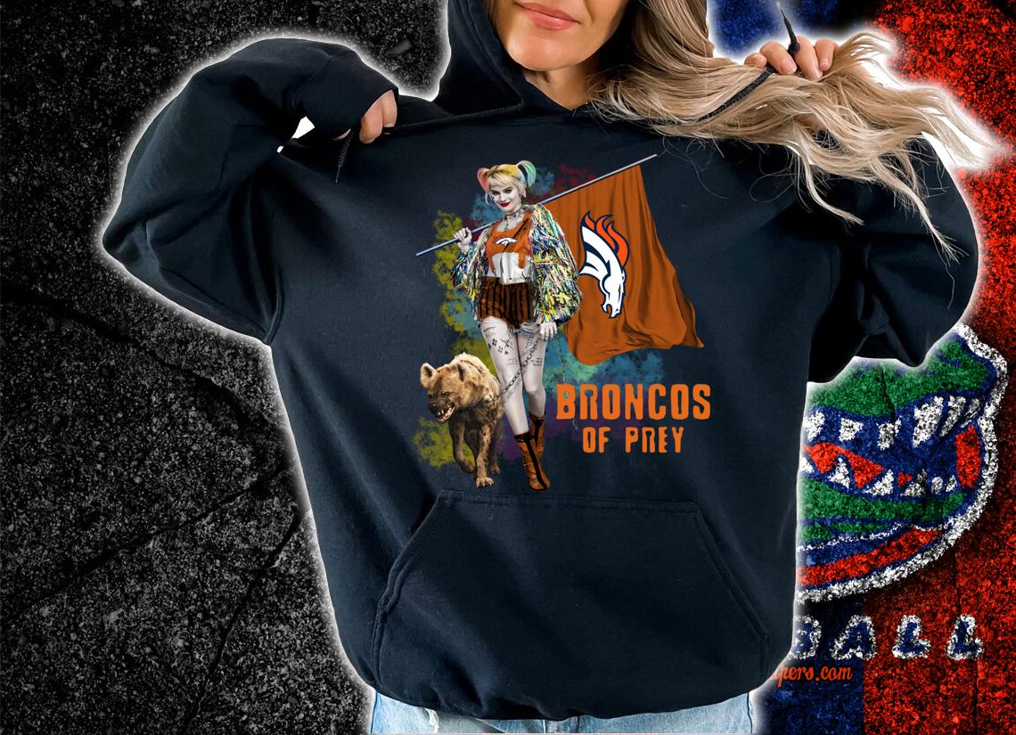 Harley Quinn flag Denver Broncos Of Prey t-shirt hoodie