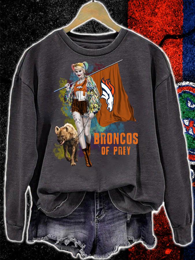 Harley Quinn flag Denver Broncos Of Prey t-shirt sweatshirt