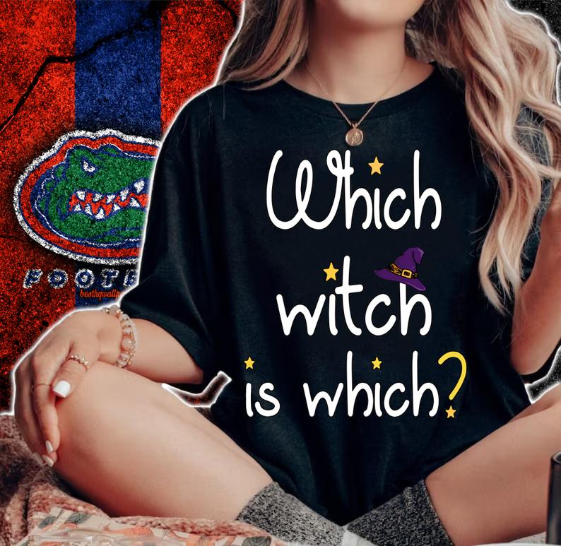 Which Witch Is Which Funny Halloween English Grammar Teacher t-shirt woman shirt