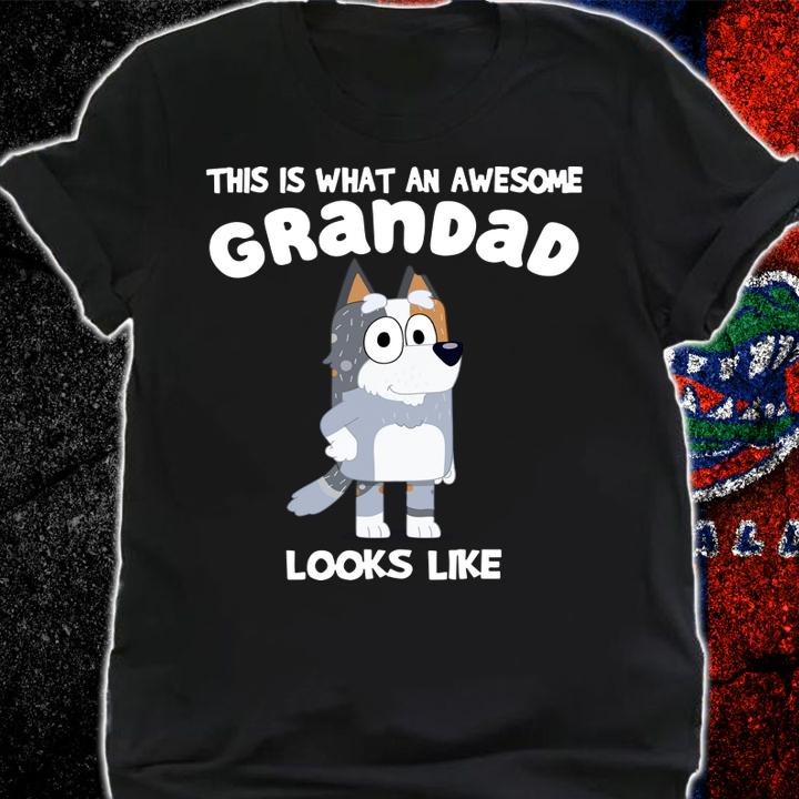 Bluey This Is What An Awesome Grandad Looks Like t-shirt shirt