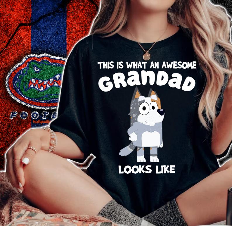 Bluey This Is What An Awesome Grandad Looks Like t-shirt woman shirt