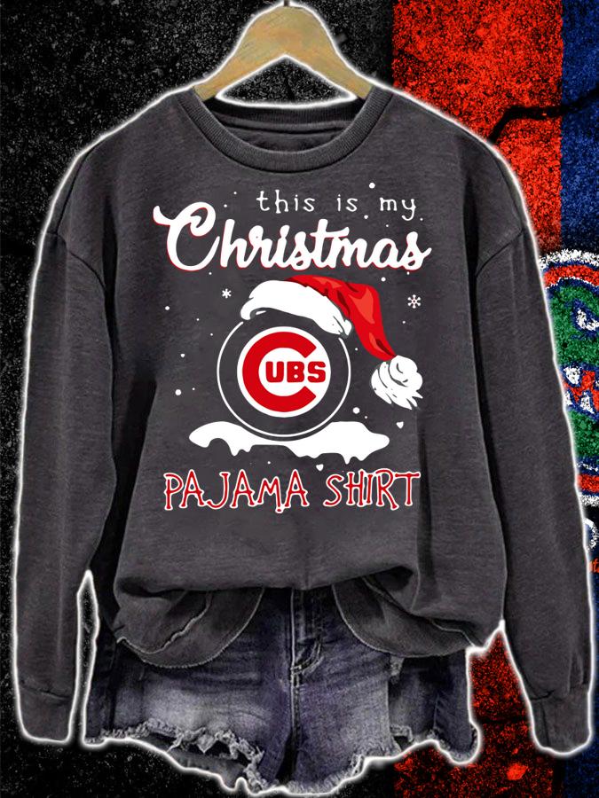 This Is My Christmas Chicago Cubs Pajama Christmas t-shirt sweatshirt