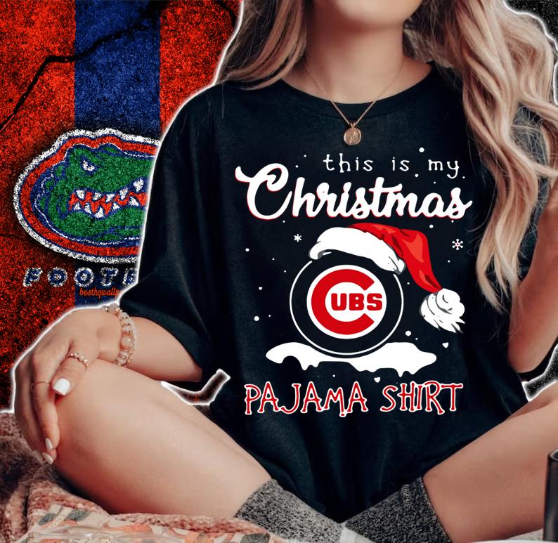 This Is My Christmas Chicago Cubs Pajama Christmas t-shirt woman shirt