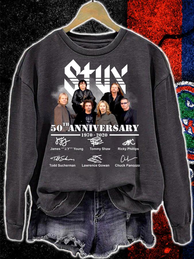 Styx Rock band 50th Anniversary 1970 2020 Signatures t-shirt sweatshirt