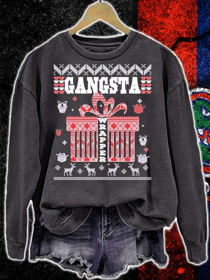 Gangsta wrapper Christmas shirt t-shirt sweatshirt