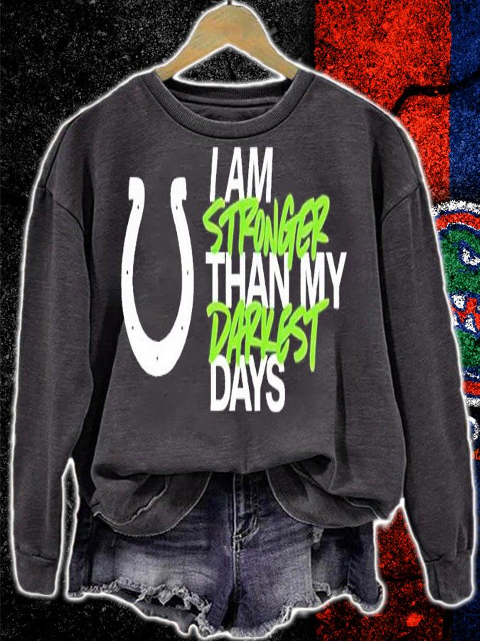 I am stronger than my darkest days Kicking The Stigma shirt t-shirt sweatshirt