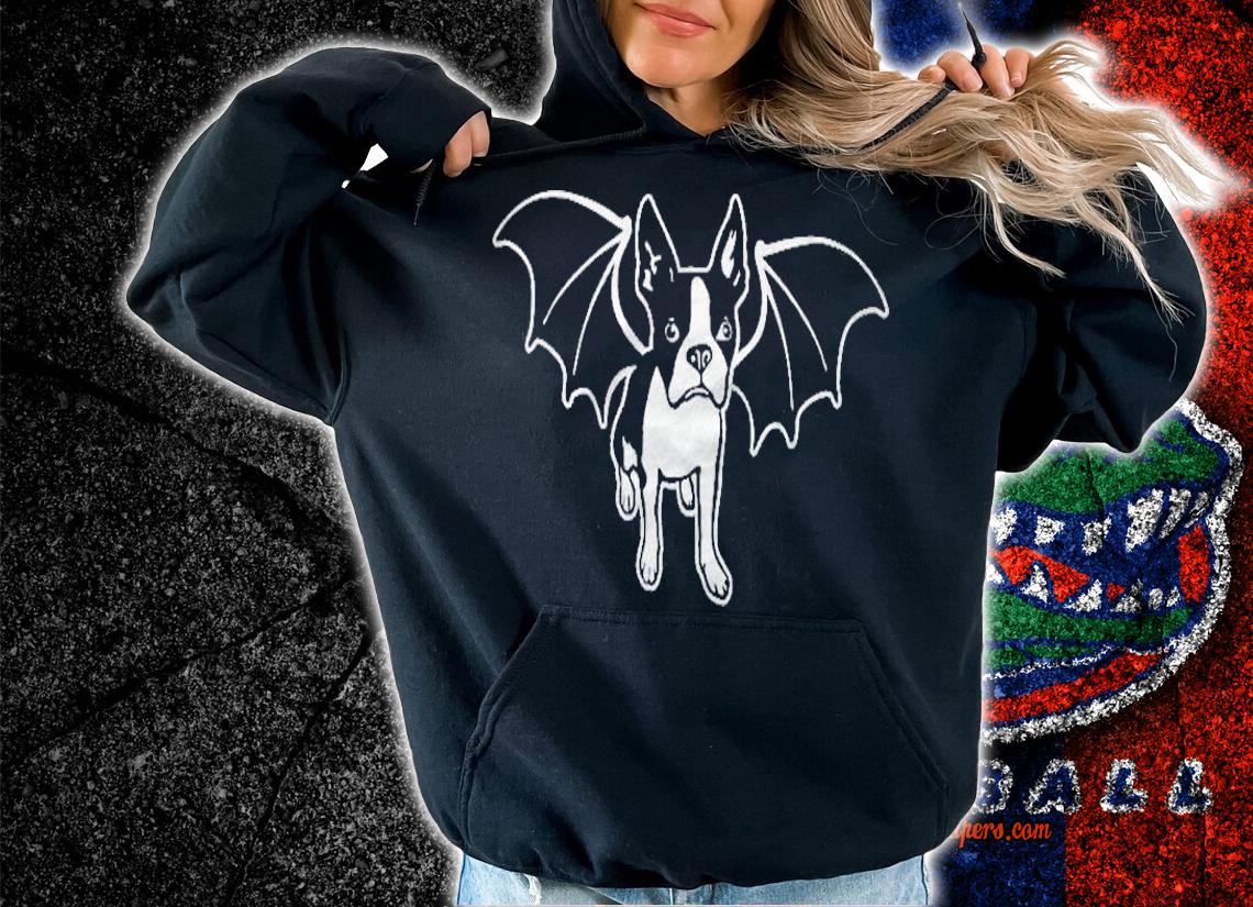Halloween  Boston Terrier Vampire Bat Shirt hoodie