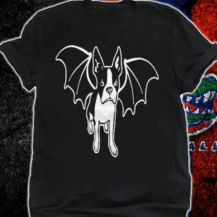 Halloween  Boston Terrier Vampire Bat Shirt shirt