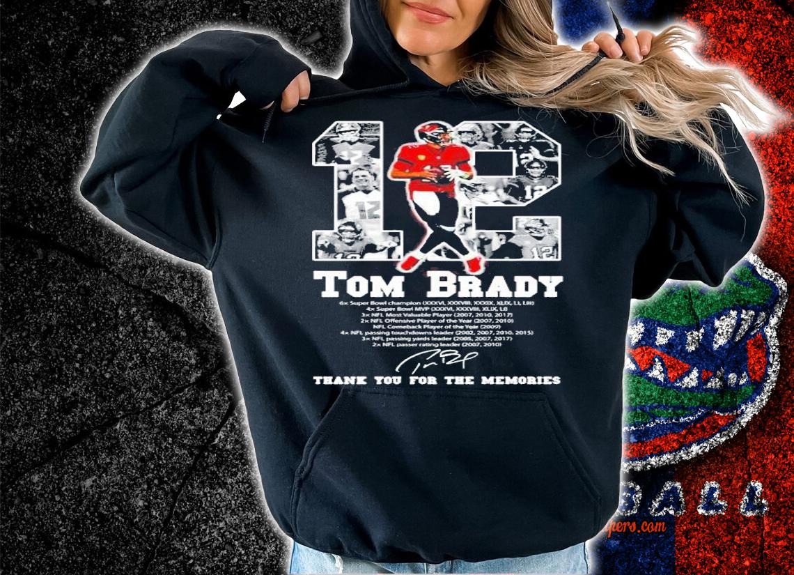 Men's 19 Tom Brady thank you for the memories shirt hoodie