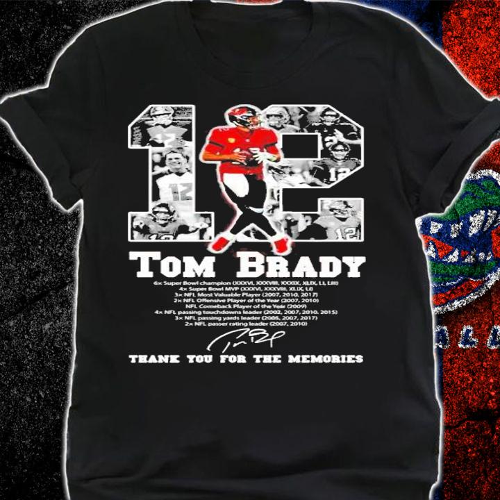 Men's 19 Tom Brady thank you for the memories shirt shirt