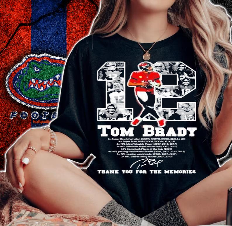 Men's 19 Tom Brady thank you for the memories shirt woman shirt