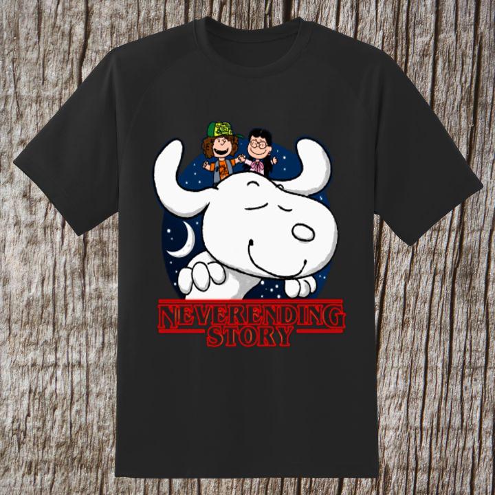 Premium Neverending Story Dustin And Suzie Stranger Things Snoopy T-Shirt