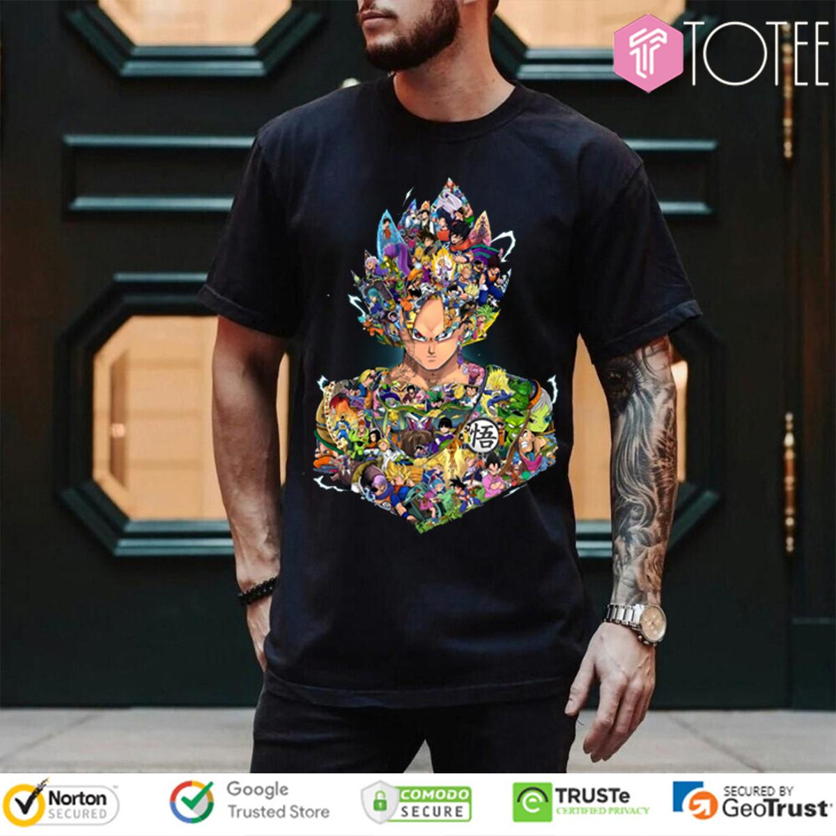 All Characters Inside Son Goku Dragon Ball Z Goku Anime T-Shirt