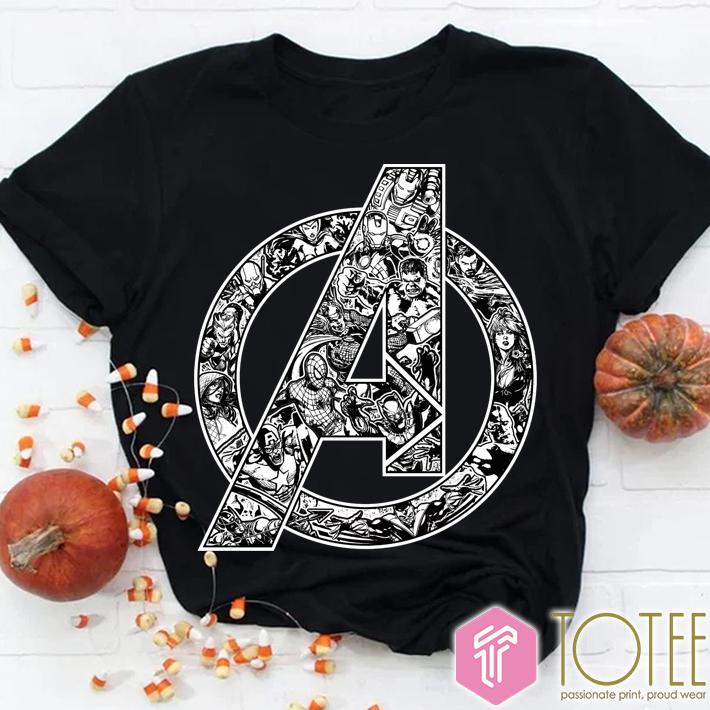 Marvel Comics Superheroes Inside The Avengers Logo T-Shirt