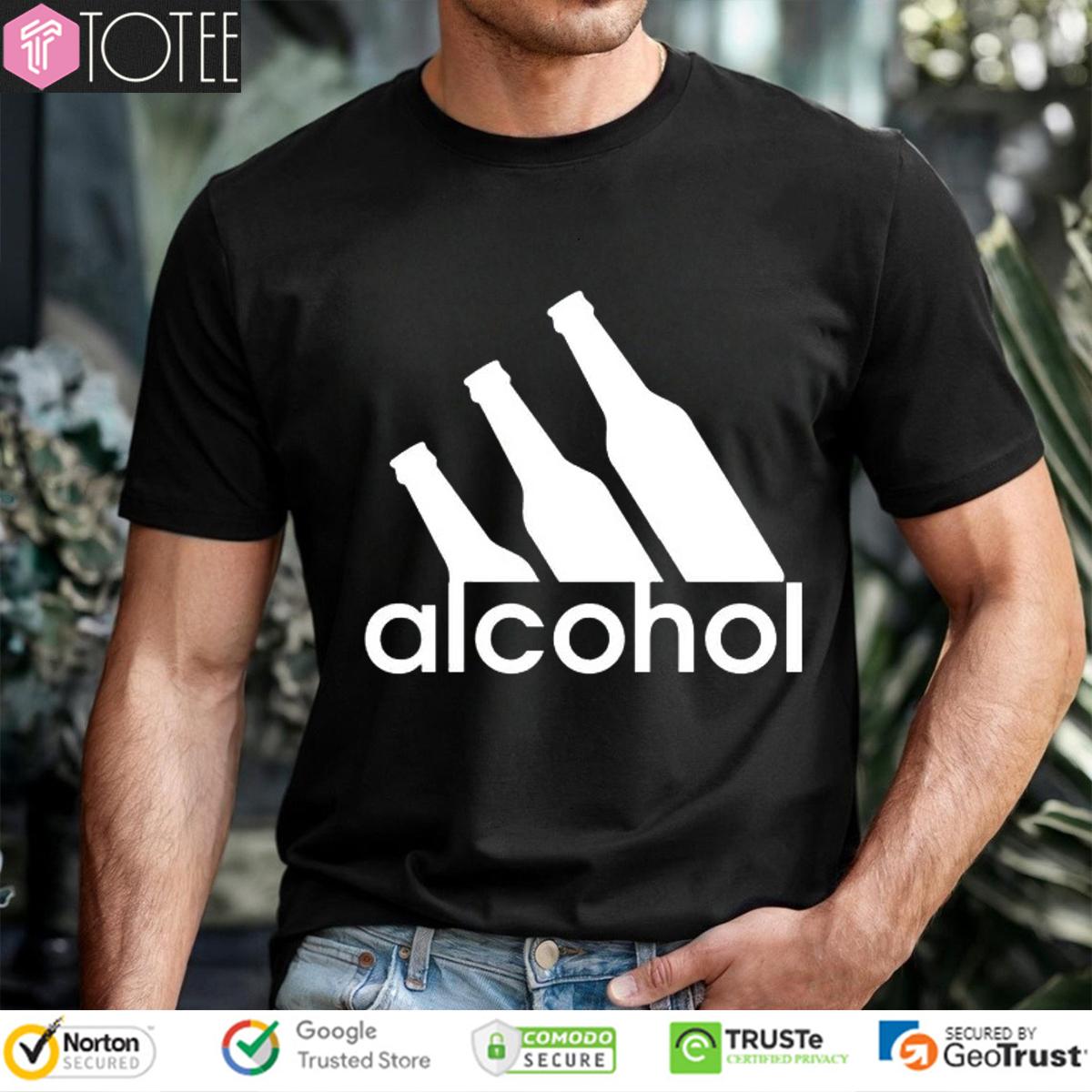 Alcohol Parody Adidas Logo T-Shirt