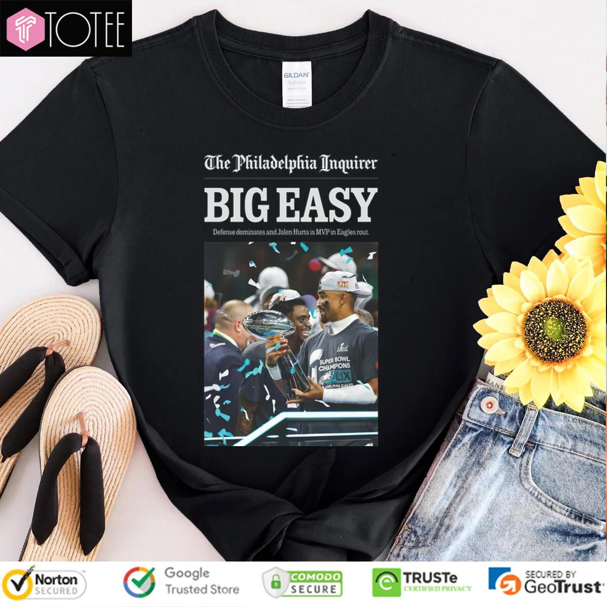 The Philadelphia Inquirer big easy Jalen Hurts MVP Eagles T-Shirt