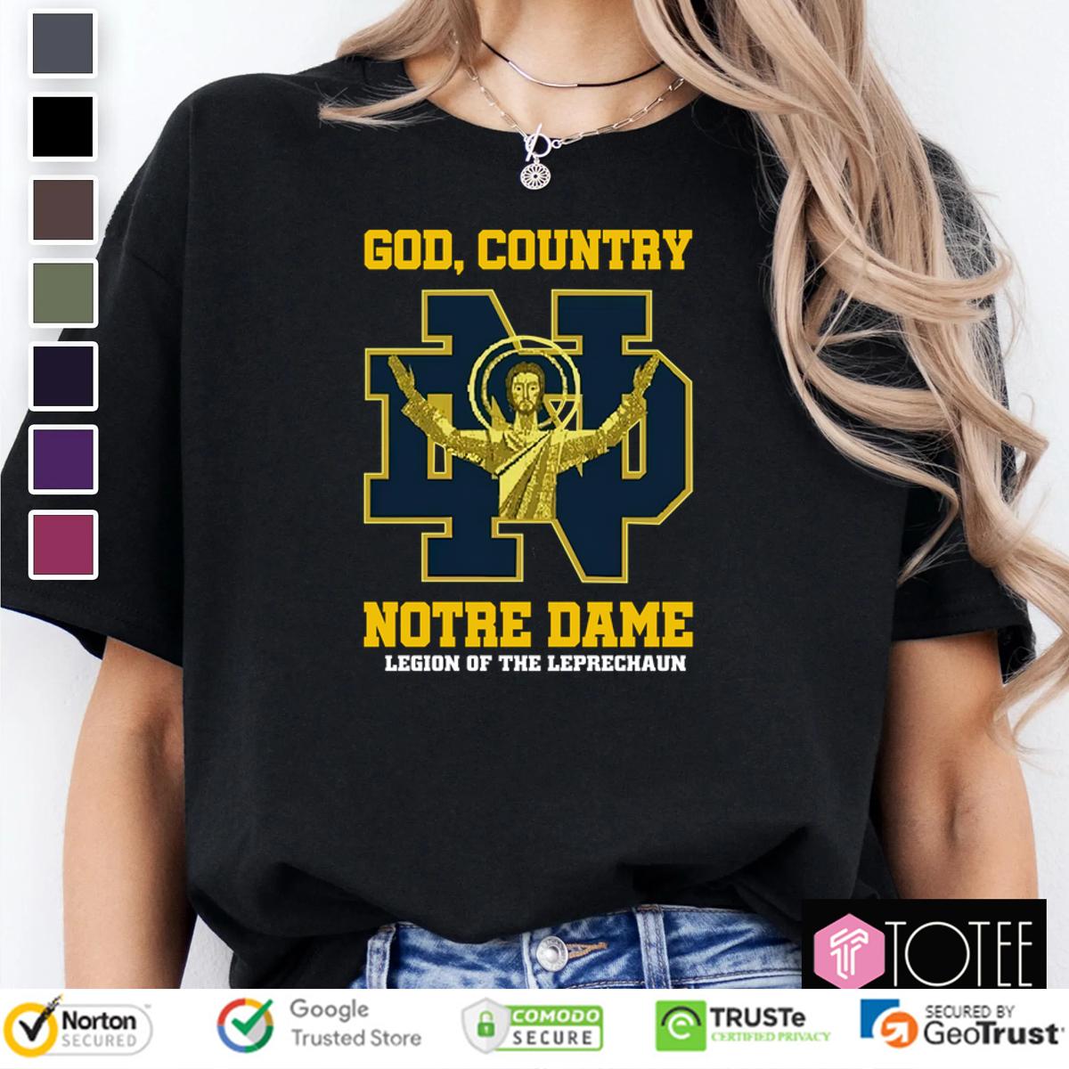 God Country Notre Dame Fighting Irish Legion Of The Leprechaun T-Shirt